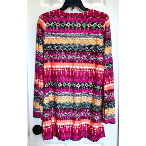 KENNETH COLE REACTION - L Sz L EUC Swimsuit Coverup/Tunic Top/V-Neck/Long Sleeve - Picture 15 of 16